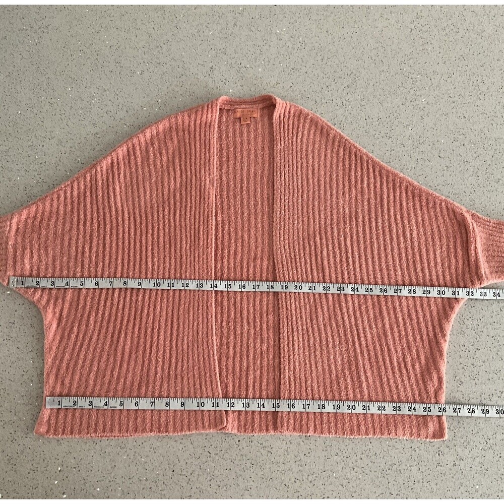 Barefoot Dreams Cardigan Ribbed Cozychic Lite Coral S - Picture 6 of 12